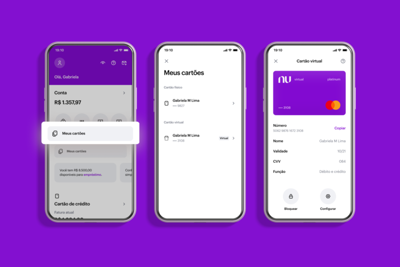 Cartão virtual Nubank veja como criar o seu pelo app