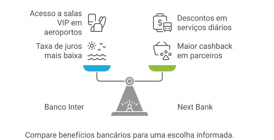Comparativo entre Banco Inter e Next