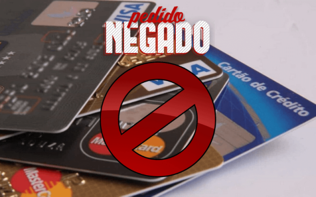 cartao de crédito negado - varios cartões e um simbolo de negado
