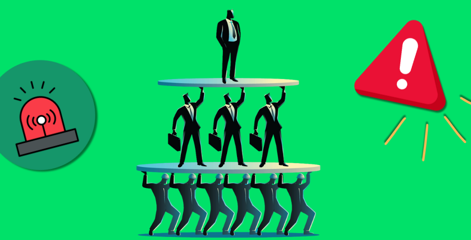 ilustração de exemplo de pirâmide financeira