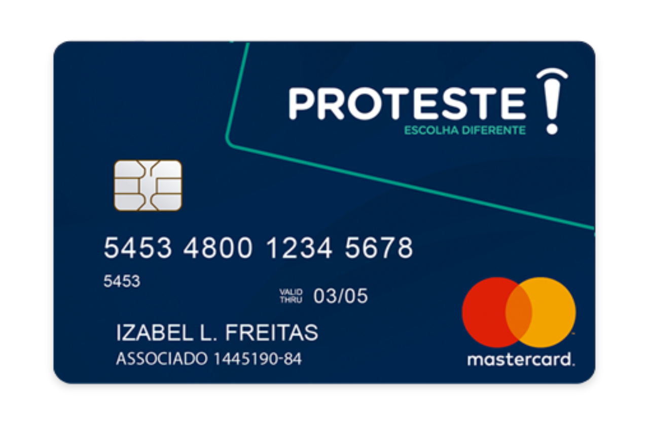 Cartão de crédito pré-pago PROTESTE