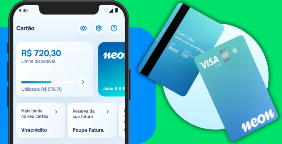 cartão banco neon