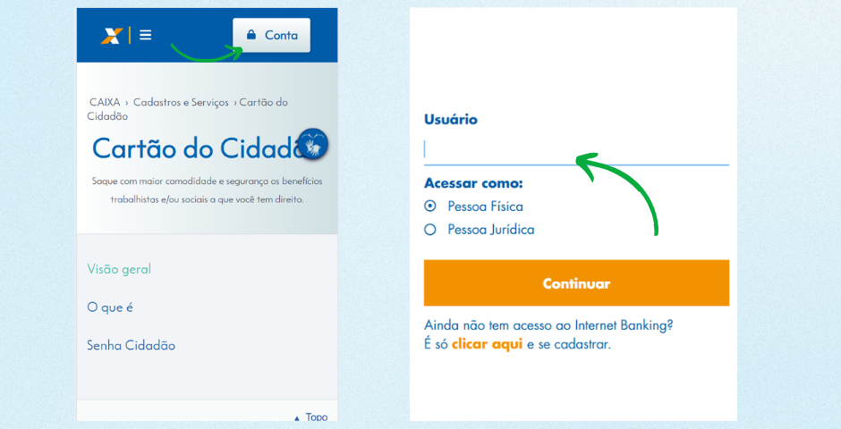 Como consultar saldo e extrato do Cartão Cidadão site da Caixa