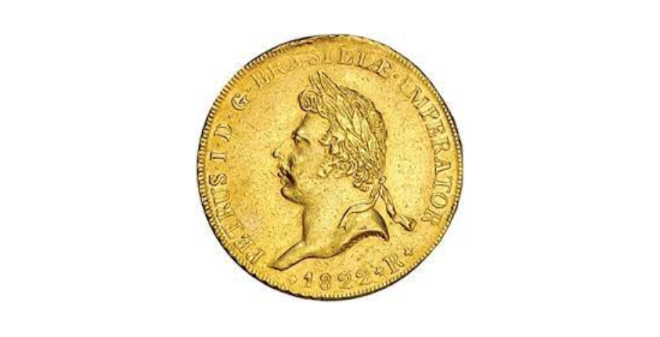 moeda peça da coroação de Dom Pedro I