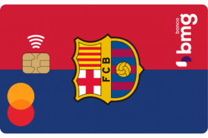 layout do cartão de crédito bmg barcelona em fundo branco