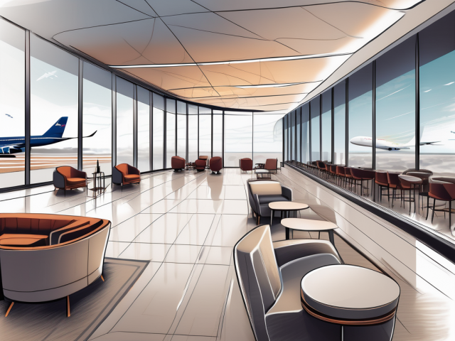 A luxurious vip lounge with high-end amenities like comfortable seating