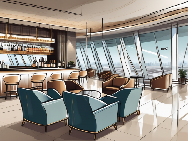 An upscale vip lounge at guarulhos airport
