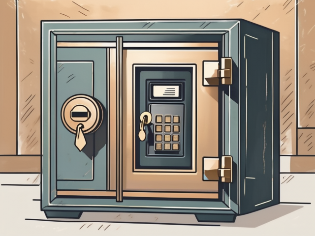 A credit card being locked up in a small