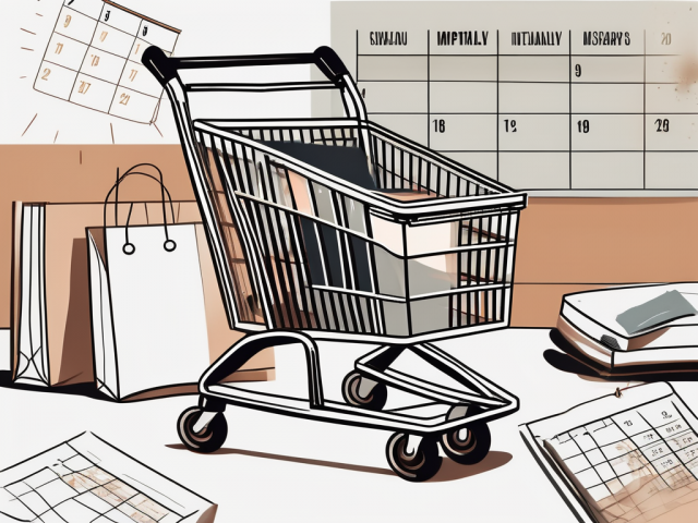 A shopping cart filled with various items
