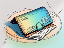 A wallet opening to reveal a glowing cheque