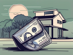 A wallet with brazilian currency bills and a house in the background