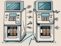 A credit card being swiped in a machine