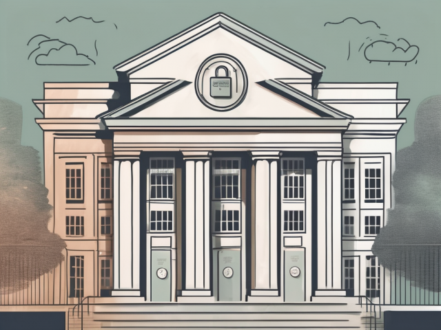 A university building with various doors