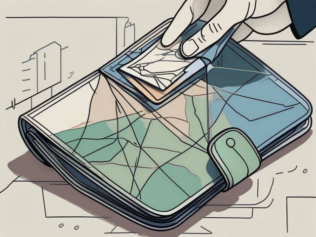 A wallet opening to reveal a flowchart or map