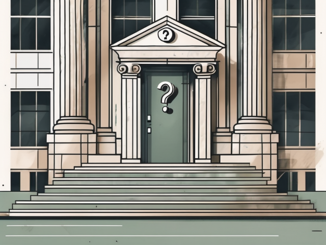 A bank building with a separate door for a savings account and a current account