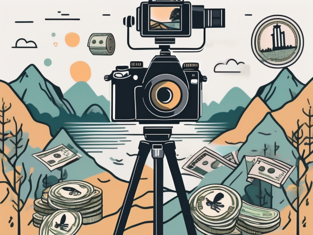 A camera on a tripod