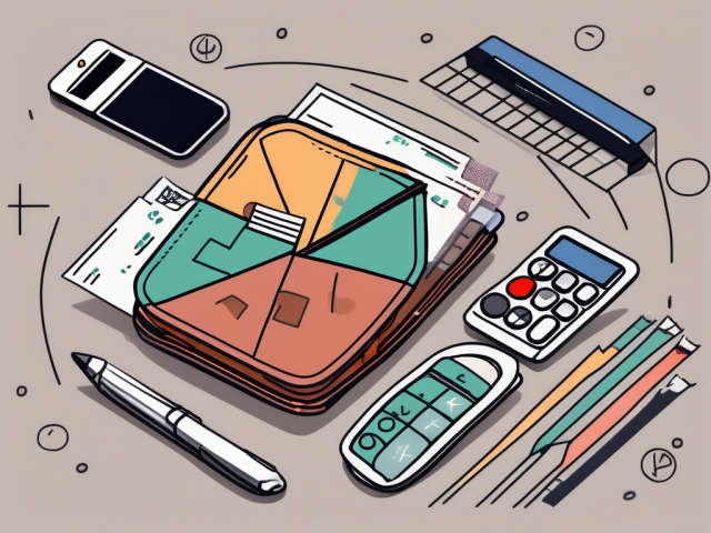 A wallet with a few bills and coins