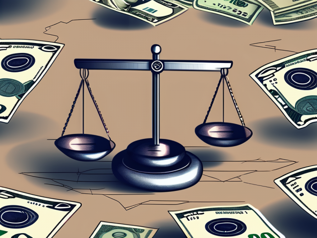 A currency exchange house with different international currency symbols floating around it