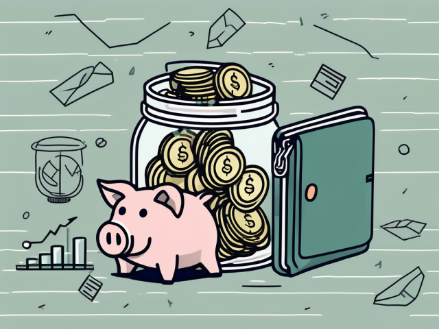 A wallet transitioning from being empty to full