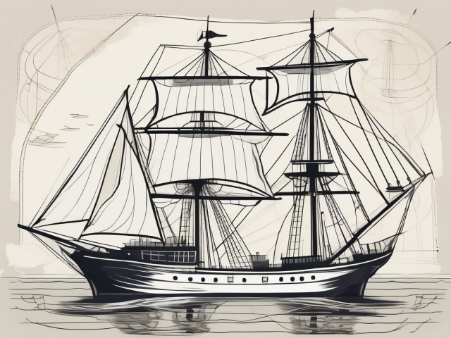 A sturdy ship sailing smoothly on a calm sea