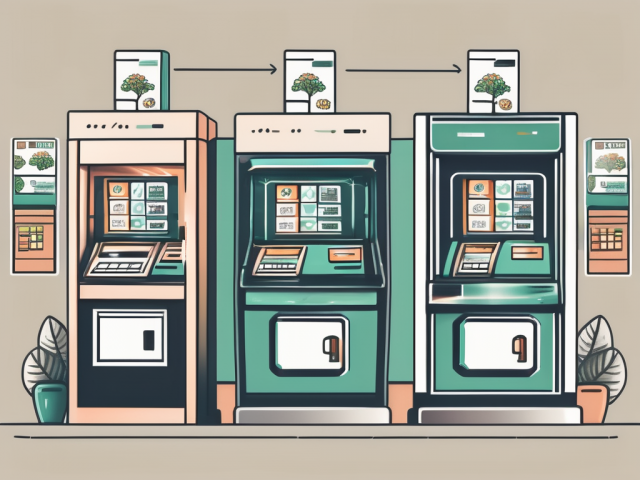 A lottery house with different sections showing a slot for deposit slips
