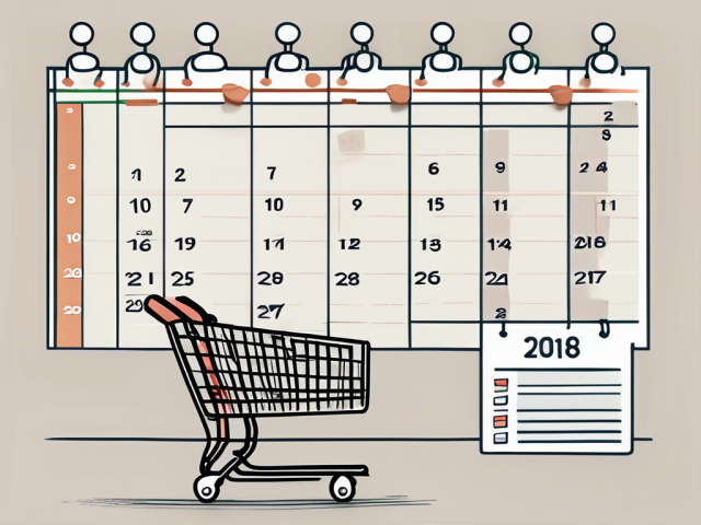 A calendar with marked days representing the timeline between a purchase and the compensation of a boleto (a brazilian payment method)