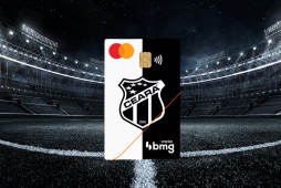 cartão bmg vozão com um estádio de futebol ao fundo