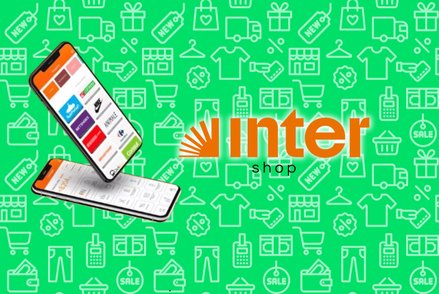 Logotipo do banco inter ao lado de um celular em um fundo verde representando a black friday inter shop