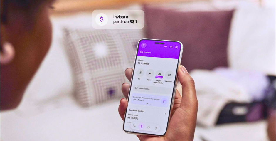tela do app nubank - Quanto rende 1000 reais no Nubank