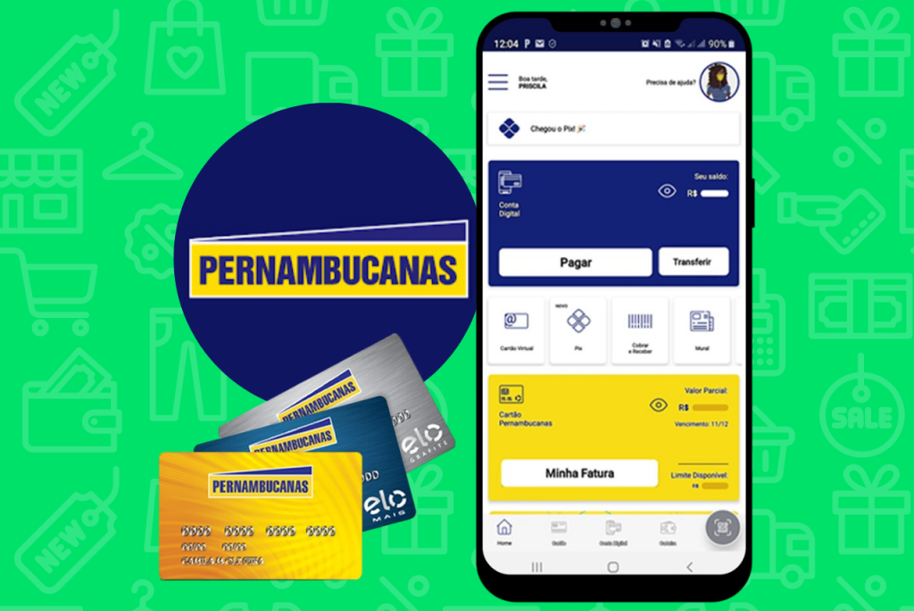 tela inicial do aplicativo pernambucanas