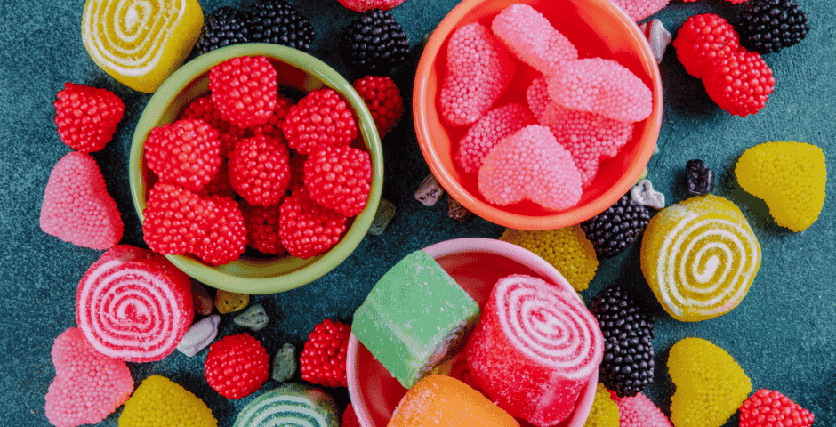 Cestas pequenas de doces personalizadas