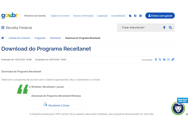 baixar receitanet