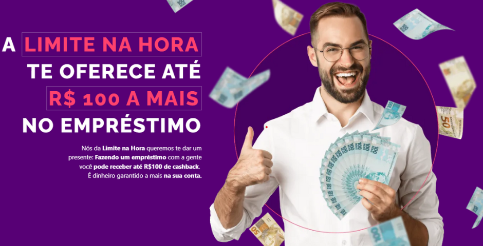 cashback empréstimo limite na hora