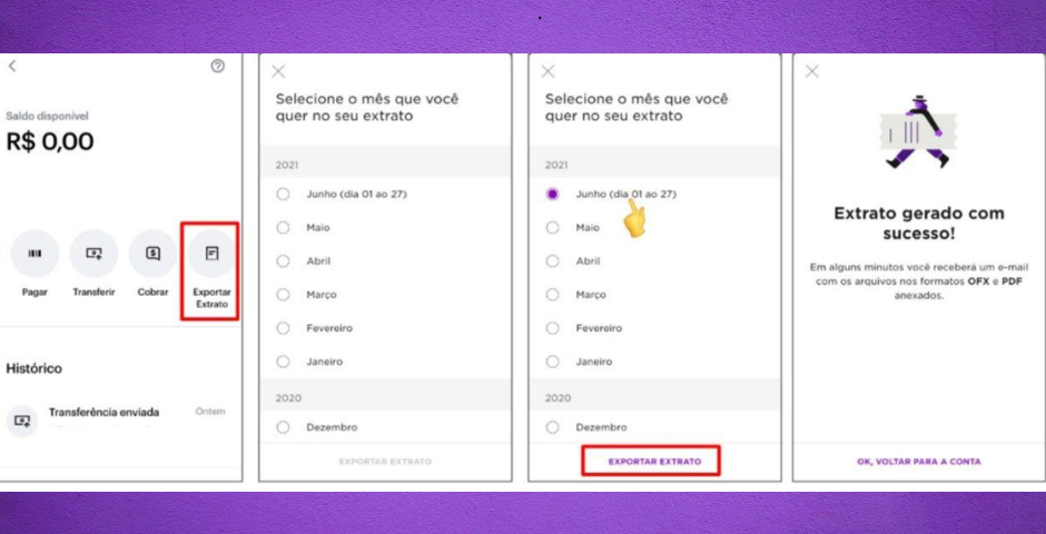 como tirar print no nubank 