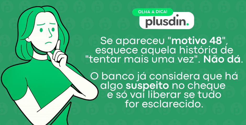 Cheque devolvido motivo 48
