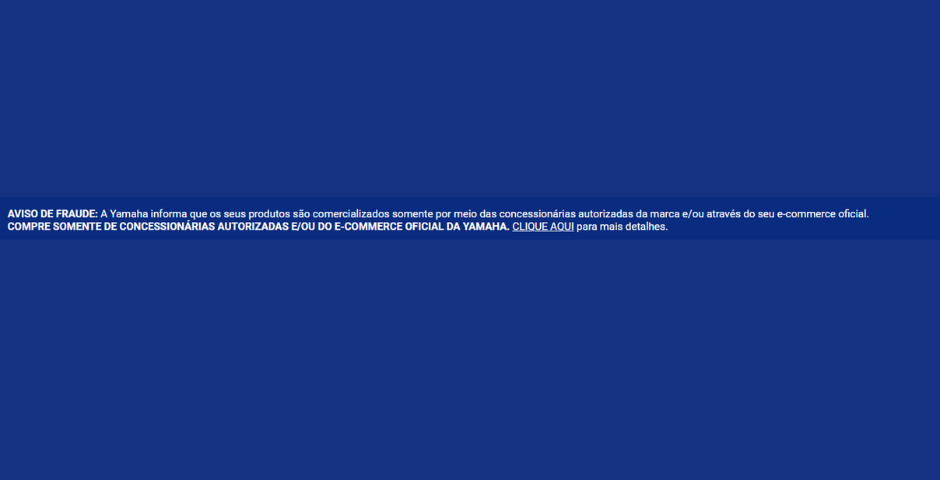aviso de fraude site yamaha