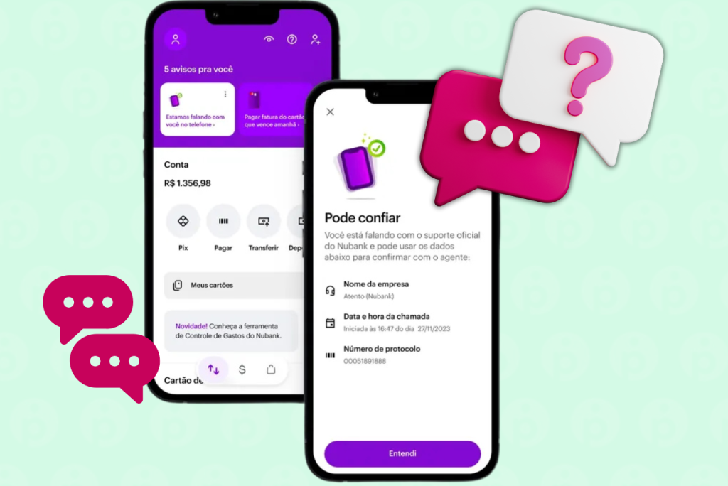 tela do app nubank - chat do Nubank