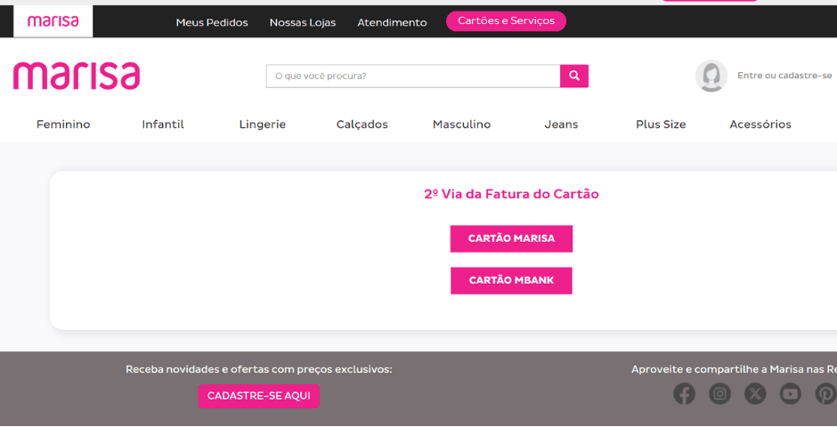 site para tirar a segunda via do cartão mbank