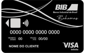 BIB Visa Infinite Cartão de crédito de metal