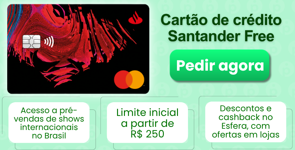 Santander Free - melhores cartões sem anuidade