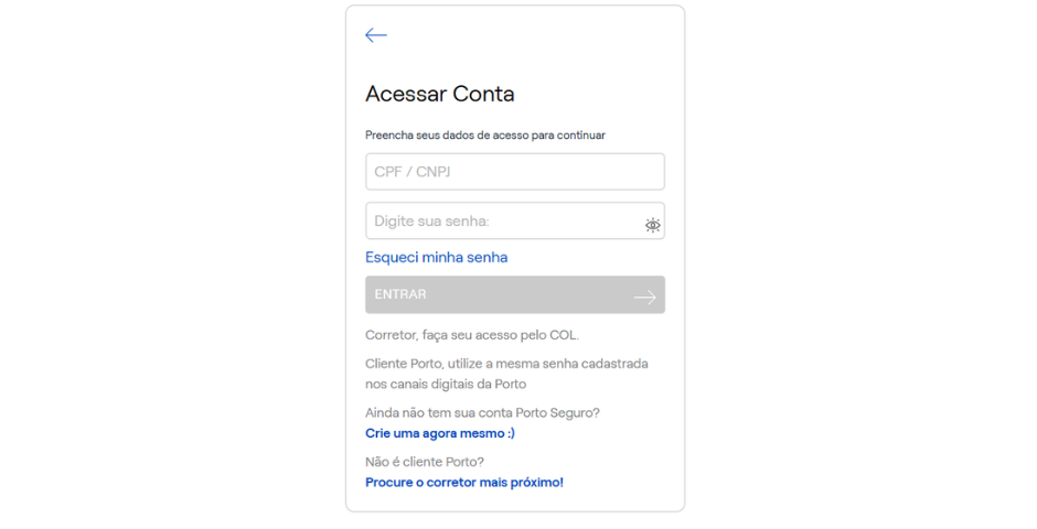 Cadastro no programa PortoPlus