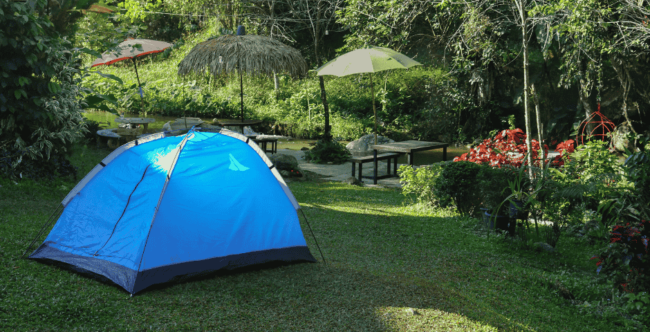 acampamento no quintal