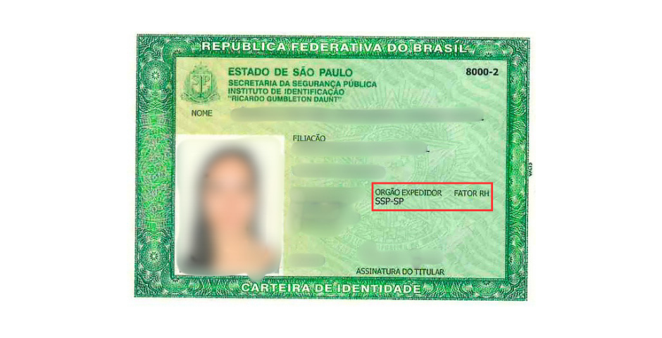 órgão expedidor rg antigo