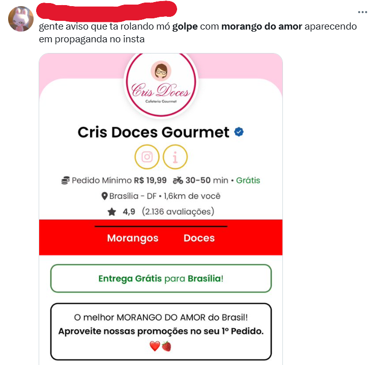 golpe morango do amor x