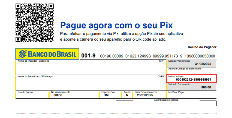 Atualizar boleto Banco do Brasil