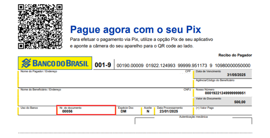 Atualizar boleto Banco do Brasil