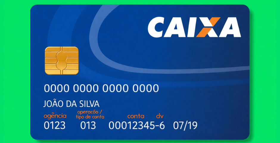 Conta poupança Caixa 013 cartão