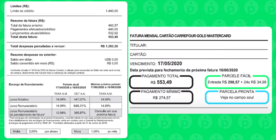 detalhes da fatura carrefour
