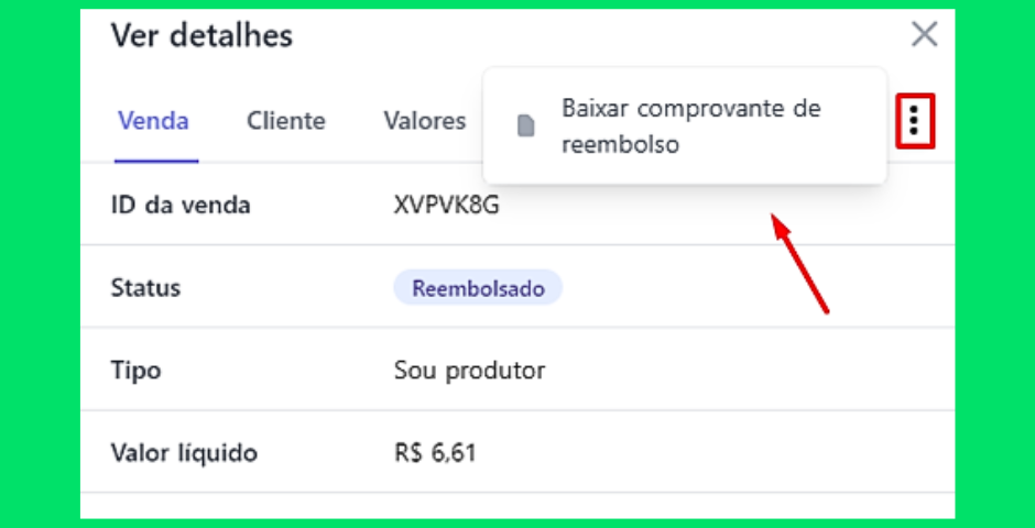 comprovante de reembolso kiwify