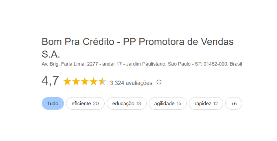 bom pra crédito google review